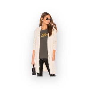 new Young Fabulous Broke ❃ Wylie Warm Fuzzy Long Hoodie Cardigan Sweater ❃ M L ❃